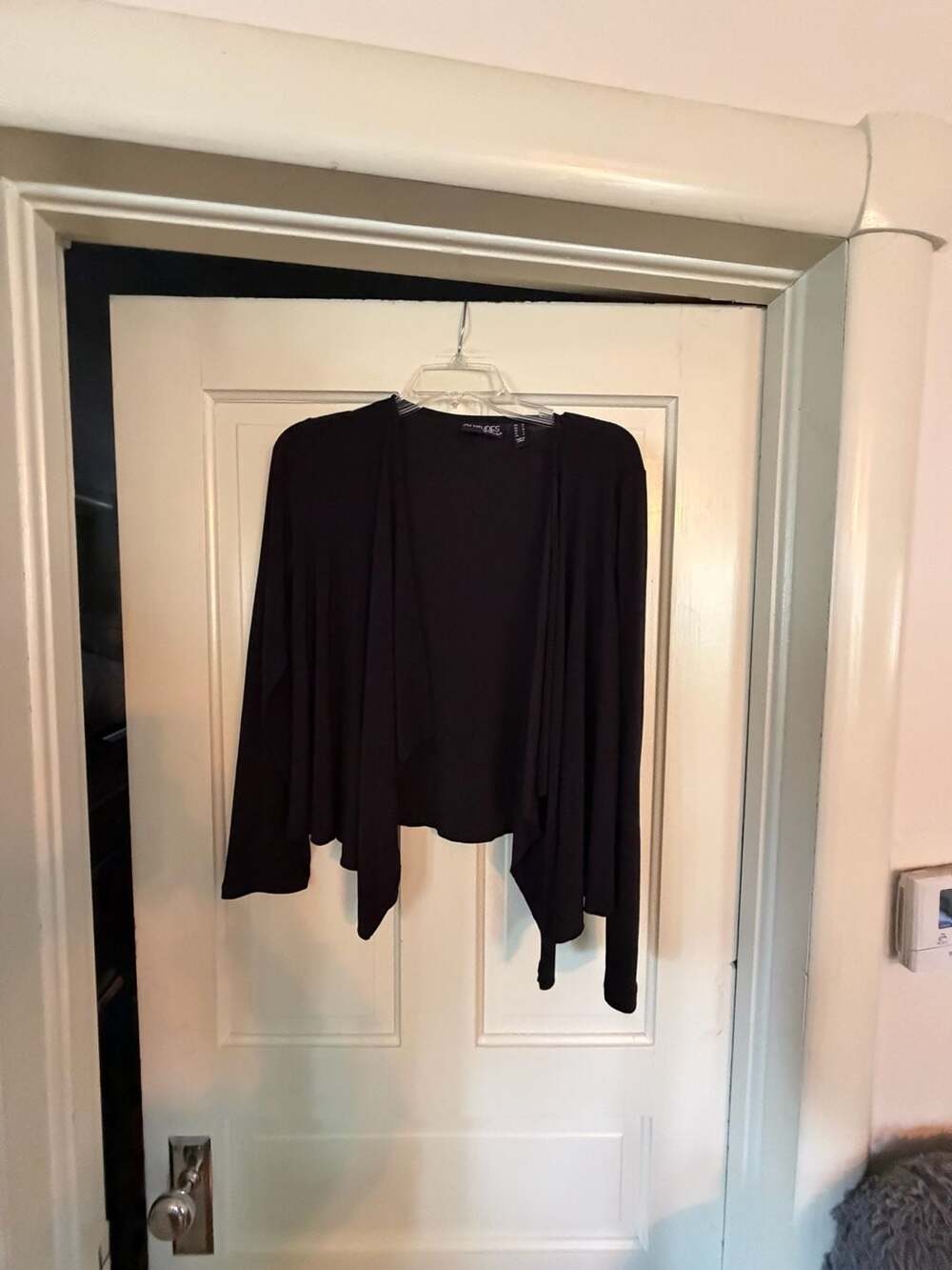 Attitudes by Renee Open Front Cardigan Size M Black